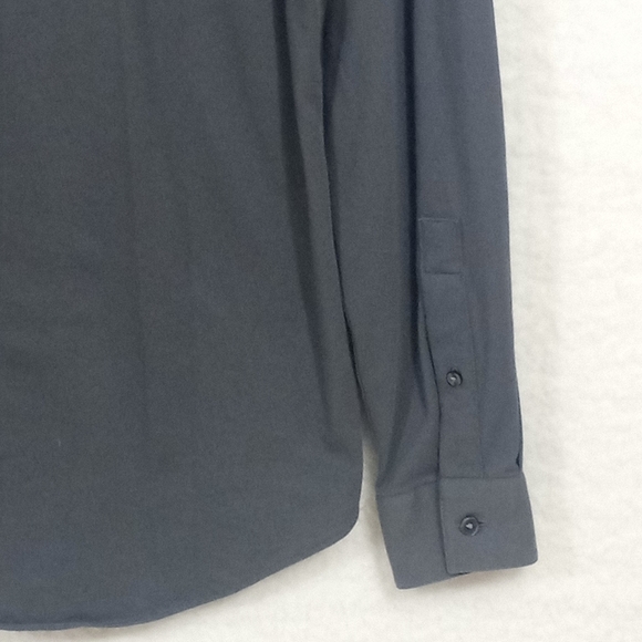 MEN'S Apt. 9® Premier Flex Slim-Fit Dark Gray Button Down Shirt - Picture 3 of 6